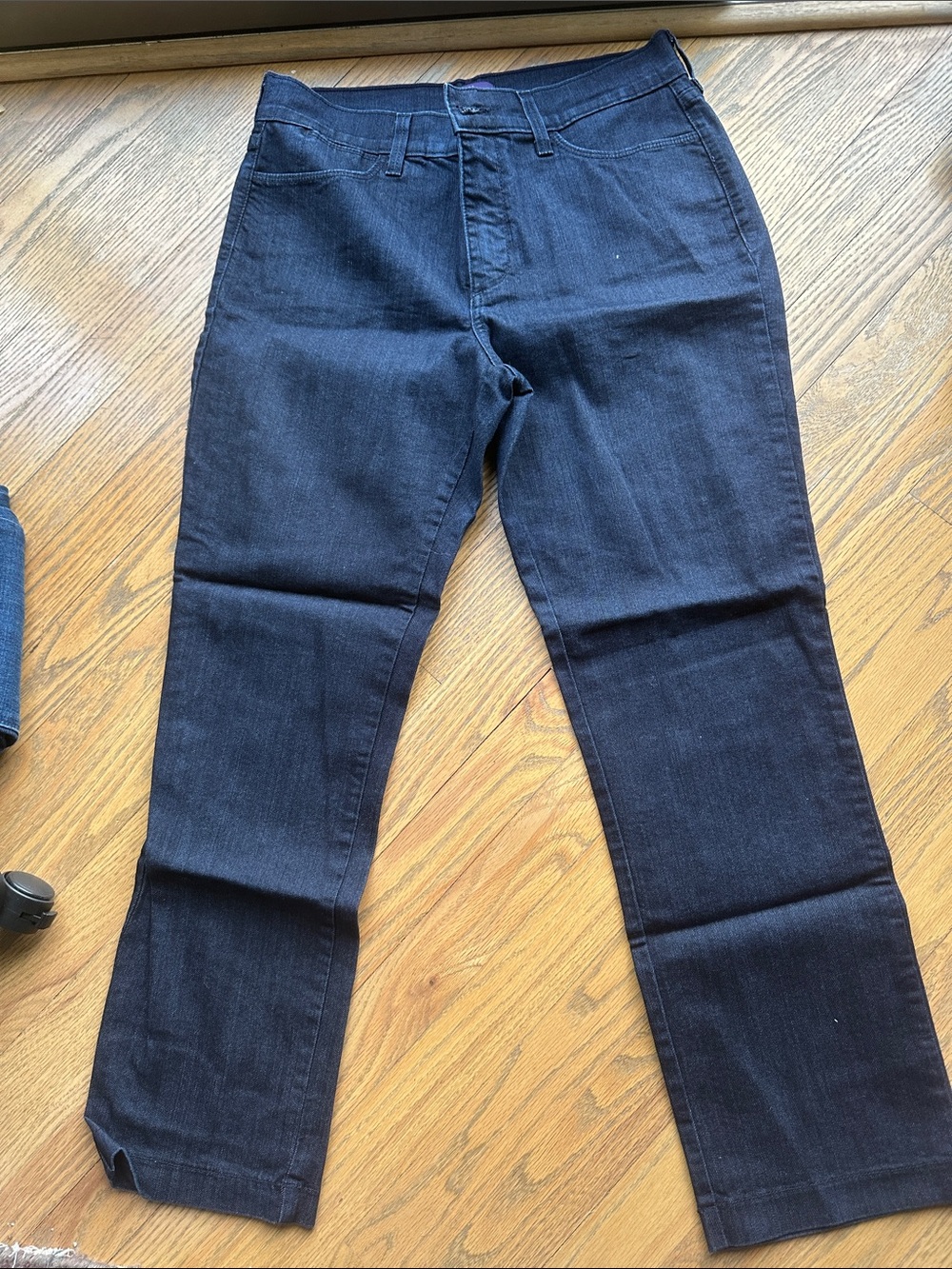Women’s NYDJ Dark Blue Straight-Leg Jeans Size 10 Not Your Daughters Jeans